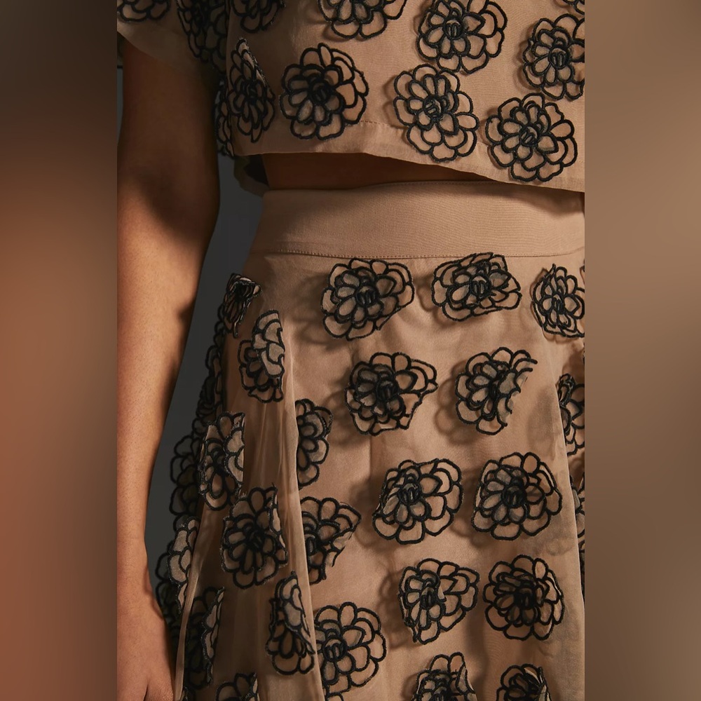 Anthropologie by Let Me Be Top & Ballgown Skirt Set TOP & SKIRT $330 NWT - Picture 2 of 7